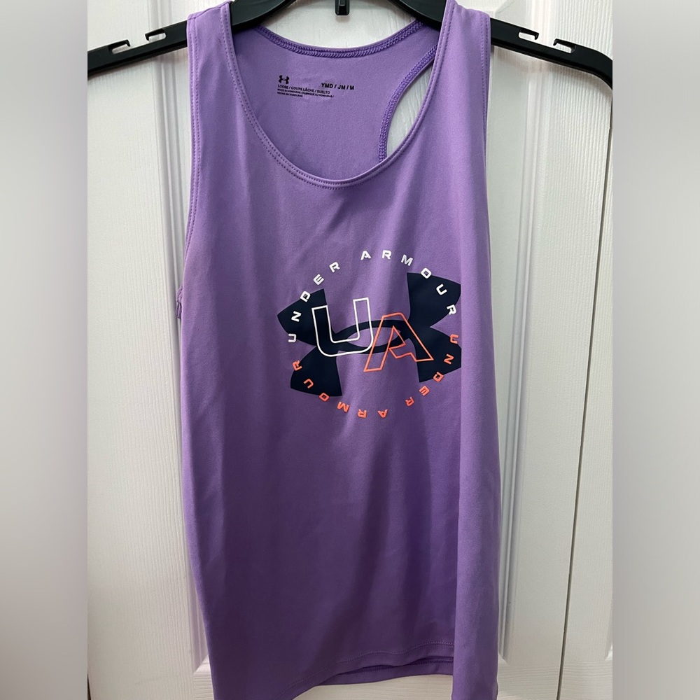 Under Armour Girls Purple Lightweight Tank YMD